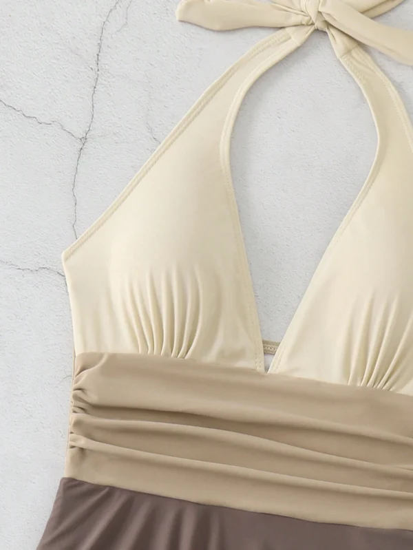 Robe de Bain d'Été Multicolore à Dos Nu