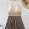 Robe de Bain d'Été Multicolore à Dos Nu