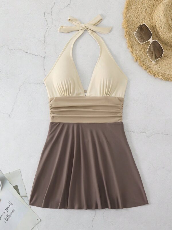 Robe de Bain d'Été Multicolore à Dos Nu