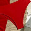 Ensemble Bikini 3 Pièces Femme Rouge Style Bohème