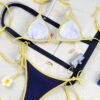 Bikini 2 Pièces Femme Bleu&Jaune
