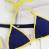 Bikini 2 Pièces Femme Bleu&Jaune